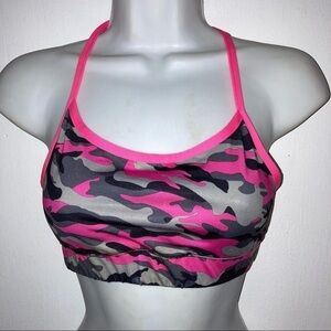 Hard Candy Pink Camouflage Sport Sports Bra S 3 5 Gray